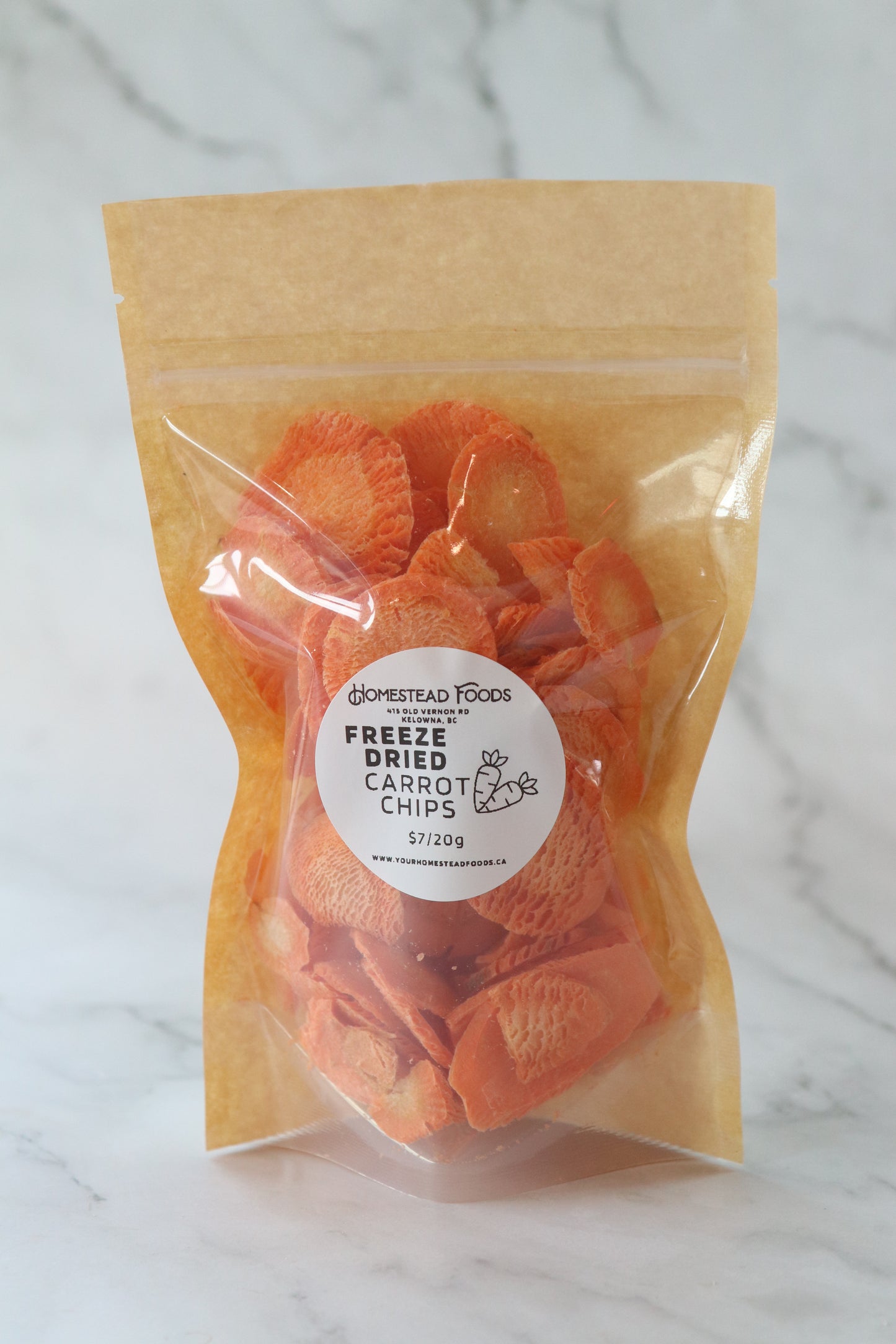 Freeze Dried Carrot Chips