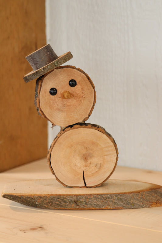 Rustic Wooden Snowman